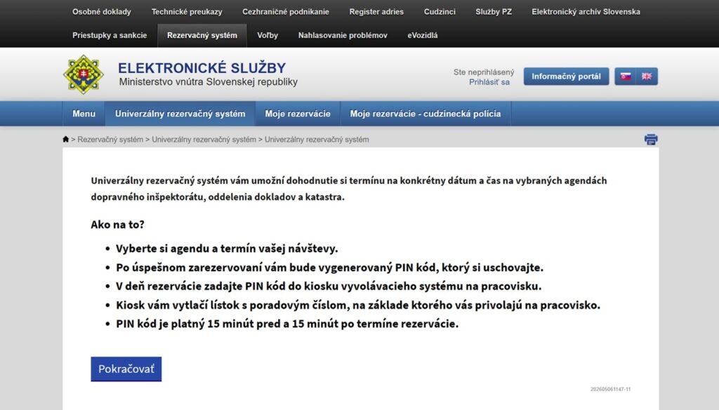 ako si rezervovať termín na občiansky preukaz